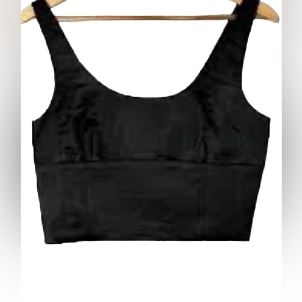 Jason Wu Black Satin Style Crop Top Size Small MSRP 195.00